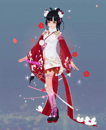 万福迎春女.gif